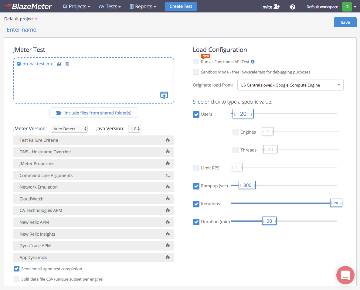 Load testing Drupal with Blazemeter and JMeter